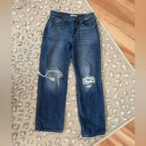 Levi's Women's Distressed Blue Boyfriend Jeans